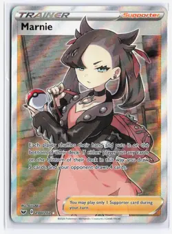 Marnie 200/202 Pokemon TCG Sword & Shield Full Art Holo Ultra Rare NM - Image 1