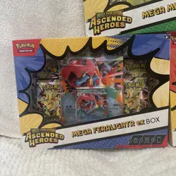 Pokemon TCG Ascended Heroes Mega Emboar/Feraligatr/Meganium EX Box Set - Image 2