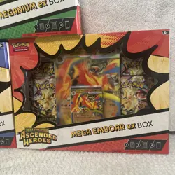 Pokemon TCG Ascended Heroes Mega Emboar/Feraligatr/Meganium EX Box Set - Image 4