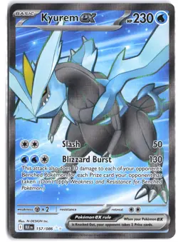 Kyurem ex 157/086 Holo Ultra Rare Black Bolt Pokemon NM - Image 1