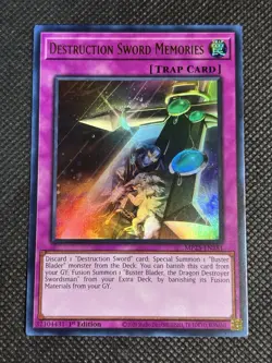YuGiOh! Destruction Sword Memories MP25-EN281 Secret Rare 1st Edition Near Mint - Image 1