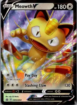 Meowth V SWSH004 - SWSH Black Star Promos - 2020 Pokemon - NM JAY - Image 1