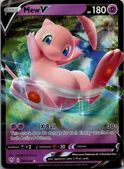 Pokemon TCG Mew V 2020 069/189 Darkness Ablaze Sword And Shield JAY - Image 1