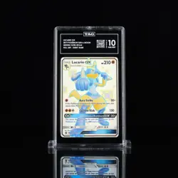 Pokemon Lucario GX TAG 10 SV64/SV94 Hidden Fates Shiny Vault Shiny Holo Rare - Image 1