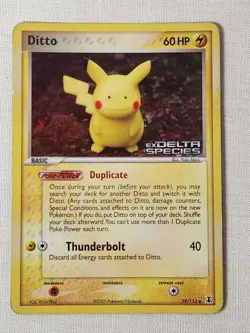 Played (LP) Ditto (Pikachu) - Reverse Holo #39 Delta Species Pokemon TCG - Image 1