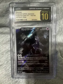“Batman” Mewtwo 183/165 Pokemon 151 Art Rare AR Holo Japanese - CGC Pristine 10 - Image 1