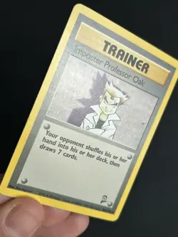 Pokemon TCG Imposter Professor Oak Trainer Base Set 2 Rare 102/130 NM - Image 3