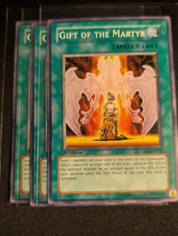 Yugioh - 3x Gift of the Martyr TLM-EN039 1st Edition Common NM - Image 1