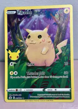 Pokemon - Sword & Shield Celebrations (25th) - Pikachu 5/25 NM - Image 3