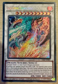 Yu-Gi-Oh! TCG Sangenpai Transcendent Dragion 25LP-EN007 Secret Rare WC2025 - Image 1