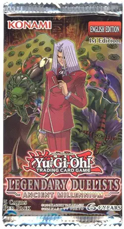 Legendary Duelists Ancient Millennium Booster Pack Sealed - Sealed - Yu-Gi-Oh! - Image 1