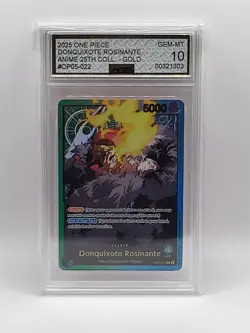 Donquixote Rosinante (SPR) OP05-022 AGS 10 GEM MINT One Piece TCG EB02 Leader - Image 1