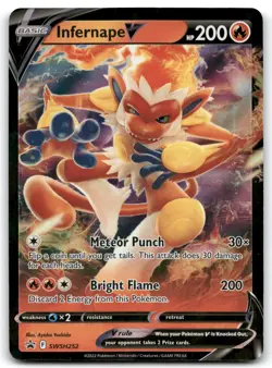 Infernape V SWSH252 SWSH: Sword & Shield Promo Cards - Image 1