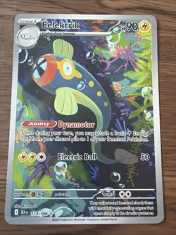 Eelektrik Pokemon Black Bolt 114/086 Illustration Rare Card Near Mint - Image 1