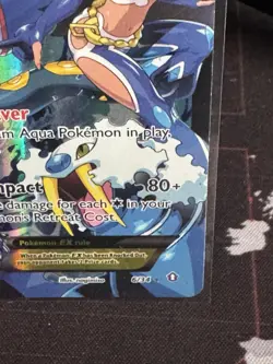 Pokemon Team Aqua's Kyogre EX 6/34 Double Crisis Full Art Ultra Rare Holo Card - Image 5