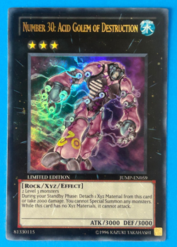 Yugioh Number 30: Acid Golem of Destruction JUMP-EN059 Limited Ultra Rare - LP - Image 1
