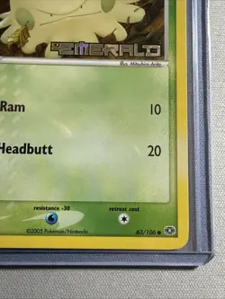 Pokemon Card - Shroomish Emerald 63/106 Common Reverse Holo Stamped LP - Image 4