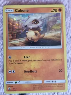 Cubone 7/12 2018 Pokemon Card - McDonald’s Collection - Confetti Holo MP - Image 1