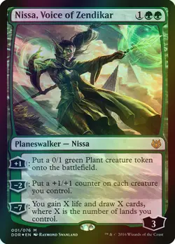 MTG Nissa, Voice of Zendikar Foil ** Duel Decks: Nissa vs. Ob Nixilis ** English - Image 1