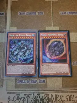 YUGIOH THEIA THE PRIMAL BEING + NIBIRU THE PRIMAL BEING SECRET 1ST ED NM - Image 1