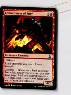 Embodiment of Fury 107 Oath of the Gatewatch Magic: The Gathering Foil LP - Image 1