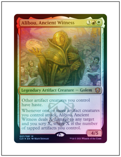 1x Alibou, Ancient Witness, Foil, Magic the Gathering MTG NM - Image 1