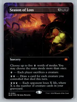 Season of Loss (Borderless) Bloomburrow #284 FOIL Magic MTG - Image 1