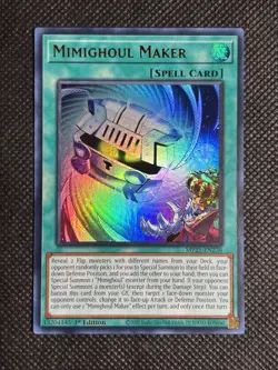 YuGiOh! - Mimighoul Maker MP25-EN197 Ultra Rare 1st Edition Near Mint - Image 1