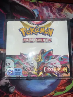 Pokemon TCG Lost Origins Booster Box Factory Sealed with Protector - Image 1