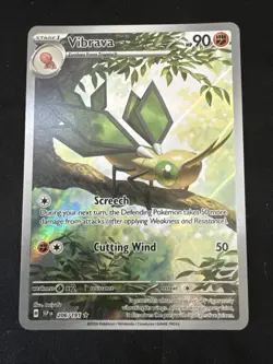 Pokemon TCG Vibrava Illustration Rare Holo Card SV08 Surging Sparks 206/191 NM - Image 1