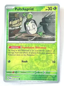 Poltchageist 020/167 Reverse Holo Common Twilight Masquerade Pokemon - Near Mint - Image 1