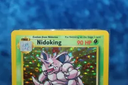 Vintage Nidoking Base Set #11/102 Stage 1 HP 90 Holo Rare Pokemon Card TCG WOTC - Image 2