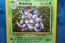Vintage Nidoking Base Set #11/102 Stage 1 HP 90 Holo Rare Pokemon Card TCG WOTC - Image 3