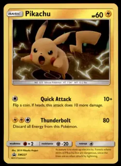 Pikachu - SM227 Holo Promo Sun & Moon Promo Pokemon Holo Moderately Played - Image 1