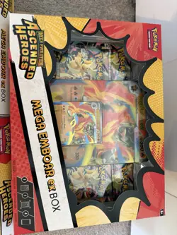 Pokemon Ascended Heroes Mega Ex Box Lot of 3 (2x EMBOAR 1x MEGANIUM) - Image 3