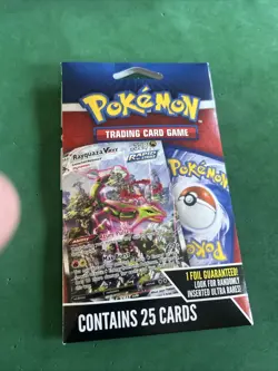 Pokemon Sealed TCG Rayquaza VMax With 25 Cards And 1 Guaranteed Foil Card - Image 1