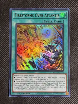 YuGiOh! - Firestorms Over Atlantis MP25-EN255 Ultra Rare 1st Edition Near Mint - Image 1