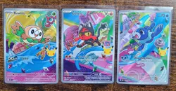Pokemon First Partner Rowlet 043, Litton 044, Popplio 045 Promos NM - Image 1