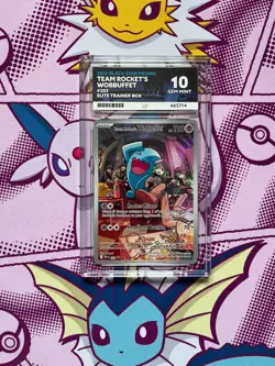 Pokemon TCG - Team Rocket's Wobbuffet SVP 203 - Destined Rivals - Graded ACE 10 - Image 1