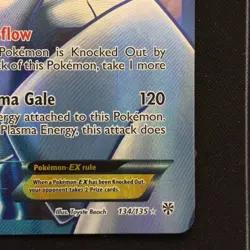 2013 Pokemon Black & White BW Plasma Storm Full Art Lugia EX Holo Foil 134/135 - Image 3