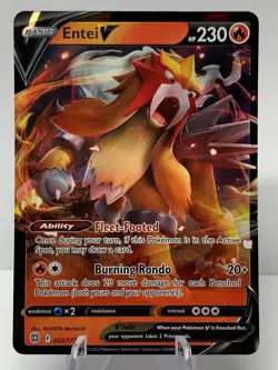 Pokemon Entei V 022/172 Brilliant Stars Sword & Shield ULTRA RARE - Image 2