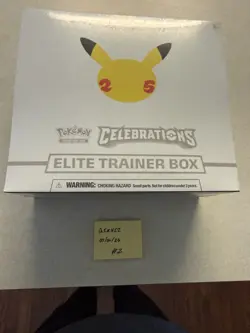 New Sealed Pokemon Celebrations Elite Trainer Box 25th Anniversary - Image 1