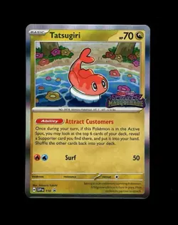 2024 Pokemon TWILIGHT MASQUERADE STAMP BLACK STAR PROMO TATSUGIRI HOLO 118! NM - Image 1