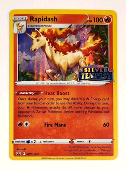 Rapidash - SWSH270 - Prerelease Stamped - Black Star Promo - Silver Tempest_100 - Image 1