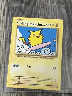 Pokemon TCG Surfing Pikachu Evolutions 111/108 Regular Secret Rare - Image 1
