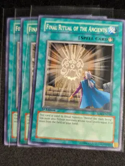 Yugioh - 3x Final Ritual of the Ancients TLM-EN044 1st Edition Common NM - Image 1