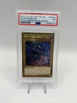 DARK MAGICIAN 2017 Yugioh DSOD Movie Pack Gold Edition MVP1-ENG54 PSA 7 NM 1ST - Image 1