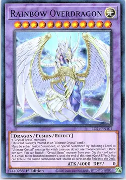 Yugioh: Rainbow Overdragon - LDS1-EN101 - Ultra Rare (Blue) - 1st Edition - LP - Image 1