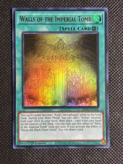 YuGiOh! - Walls of the Imperial Tomb MP25-EN168 Ultra Rare 1st Edition Near Mint - Image 1