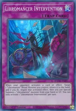 BACH-EN091 Libromancer Intervention Super Rare 1st Edition Near Mint YuGiOh TCG - Image 1